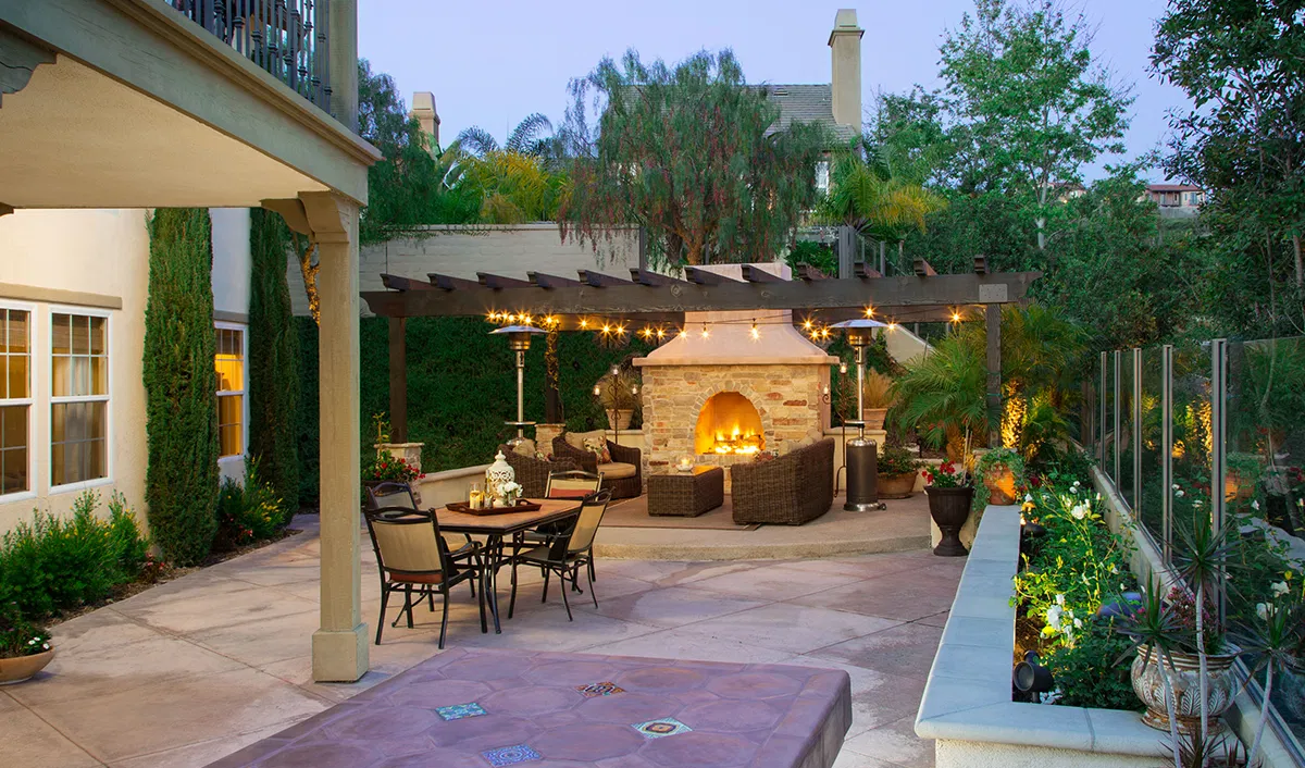 A cozy evening setup with soft, ambient lighting.